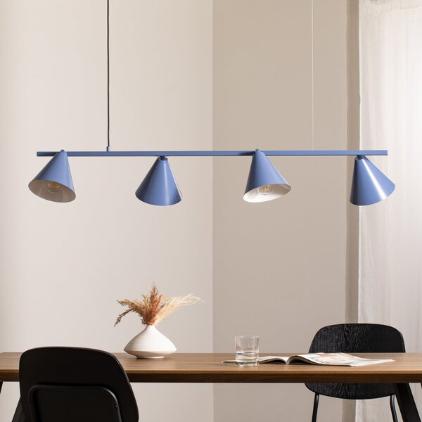 Lampada a sospensione ALDEX, Hängeleuchte Form 4, dimmerabile, Blu, Sala da pranzo, Metallo, Moderno