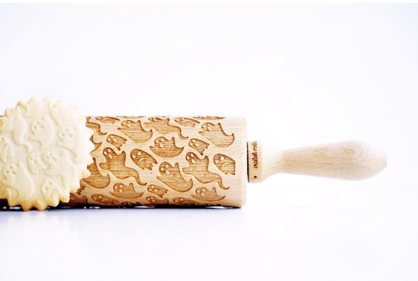 Rullo per pasta in legno goffrato Ghosts - Valek
