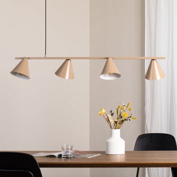 Lampada a sospensione ALDEX, Hängeleuchte Form 4, dimmerabile, Beige, Sala da pranzo, Metallo, Moderno