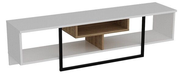Tavolo TV bianco in rovere 149x40 cm Asal - Kalune Design