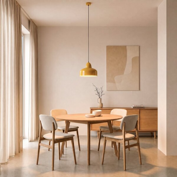 Lampada a sospensione ALDEX, Mille, dimmerabile, Giallo, Soggiorno, Metallo, Industriale