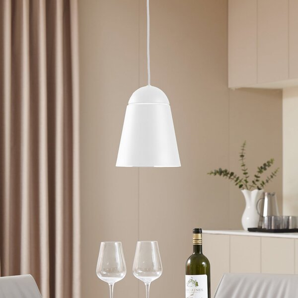 Lampada a sospensione NOLA, Montes, dimmerabile, Bianco, Soggiorno, Alluminio, Scandinavo