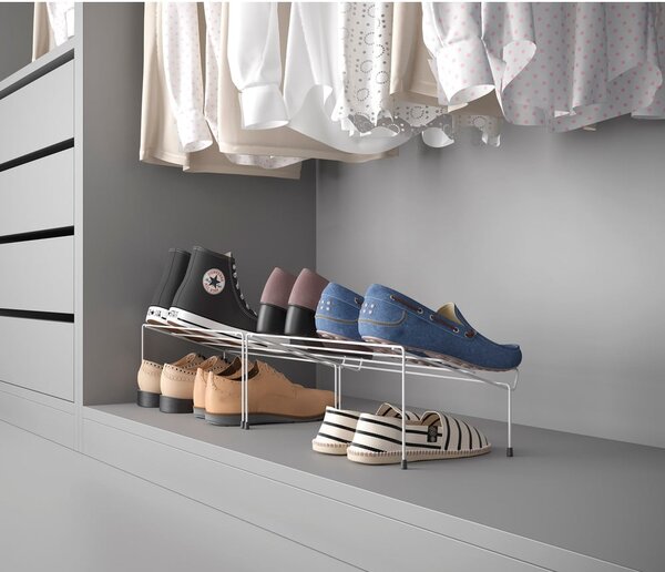 Set di 2 portascarpe in acciaio inox bianco Cipok - Metaltex