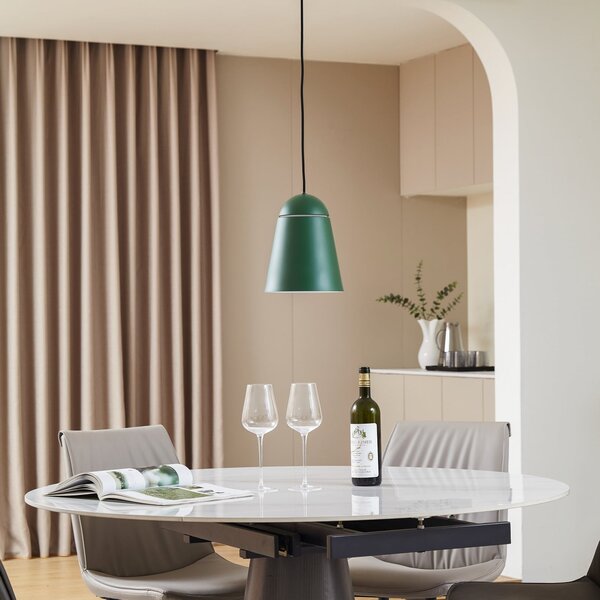 Lampada a sospensione NOLA, Montes, dimmerabile, Verde, Soggiorno, Alluminio, Scandinavo