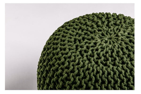 Poggiapiedi verde con rivestimento in lavorato a maglia Jagger – Bonami Essentials