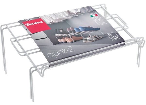 Set di 2 portascarpe in acciaio inox bianco Cipok - Metaltex