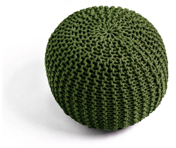 Poggiapiedi verde con rivestimento in lavorato a maglia Jagger – Bonami Essentials