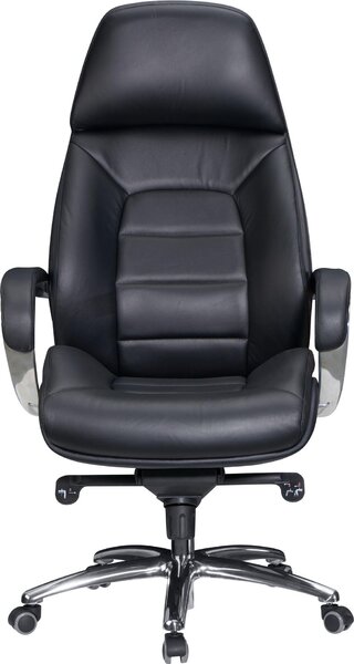 Sedia da ufficio in pelle nera fino a 120 kg | Amstyle