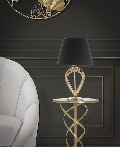 Lampada da tavolo nera Maxt, ø 32,5 cm - Mauro Ferretti