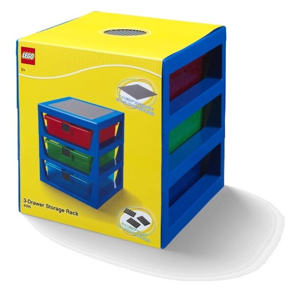 Organizzatore blu con 3 cassetti Storage - LEGO®