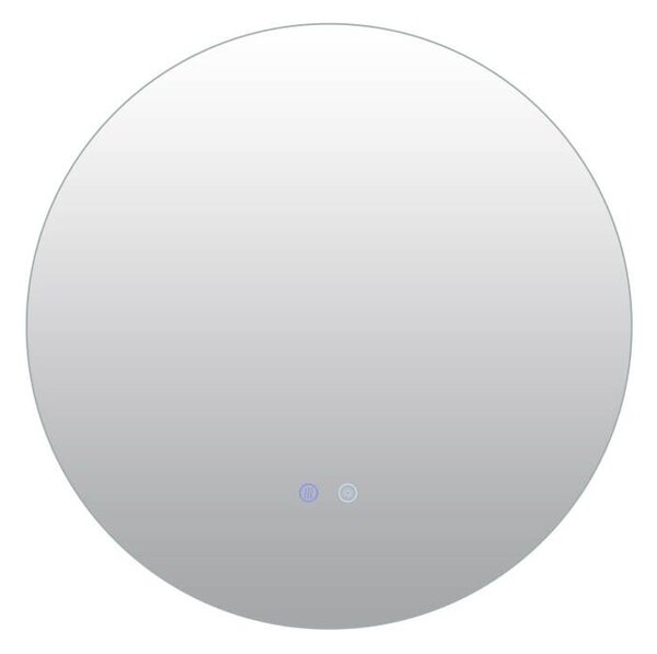 Costway Specchio rotondo led illuminazione bagno parete luminosità regolabile, Specchio retroilluminato vetro temperato memoria anti-appannamento 60cm