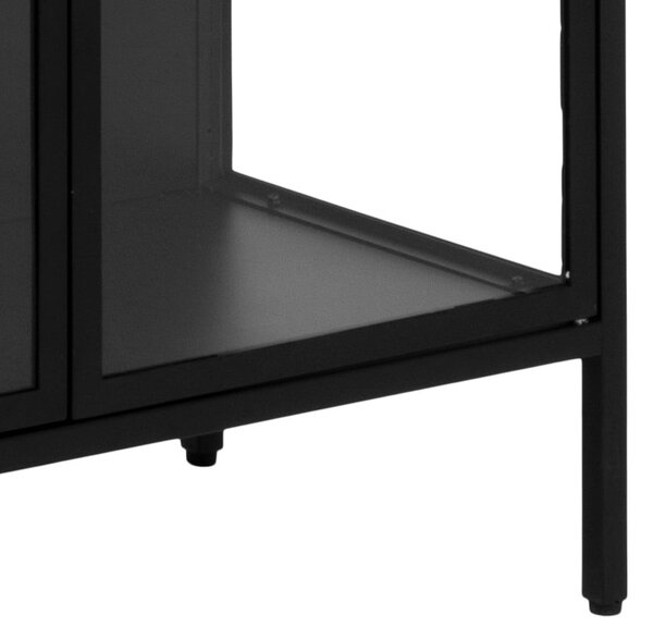 Vetrina metallica nera 80x180 cm Newcastle - Actona