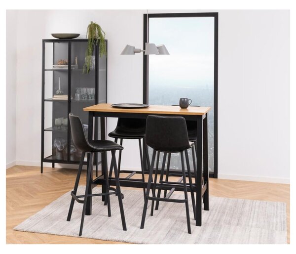 Vetrina metallica nera 80x180 cm Newcastle - Actona