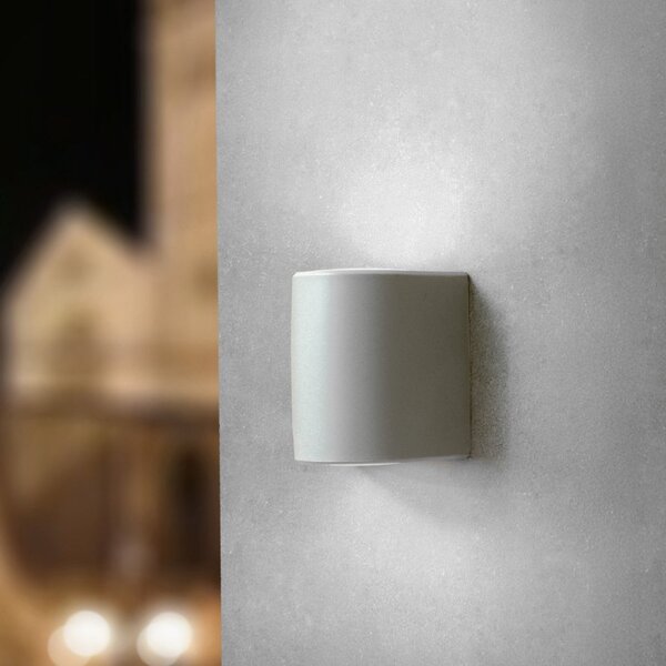 Applique esterno biemissione top light aosta ag2 gr gx53 led cct ip55 resina - Top Light