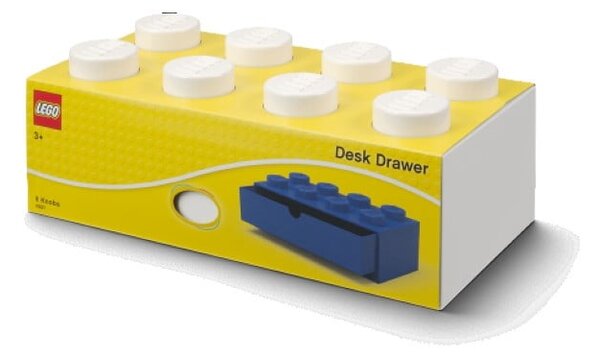 Scatola da scrivania bianca con cassetto Brick - LEGO®