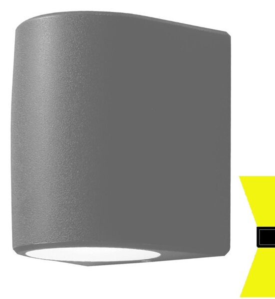 Applique esterno biemissione top light aosta ag2 gr gx53 led cct ip55 resina - Top Light