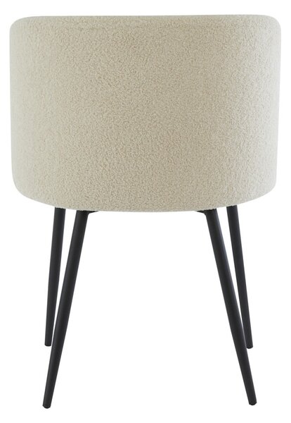 Sedia da pranzo beige in imbottito Elyna – Light & Living