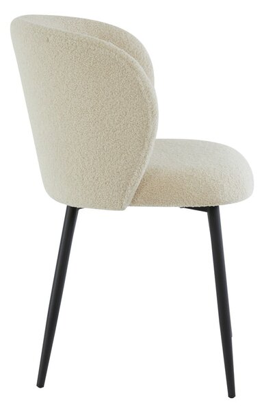 Sedia da pranzo beige in imbottito Elyna – Light & Living
