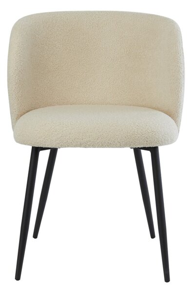 Sedia da pranzo beige in imbottito Elyna – Light & Living