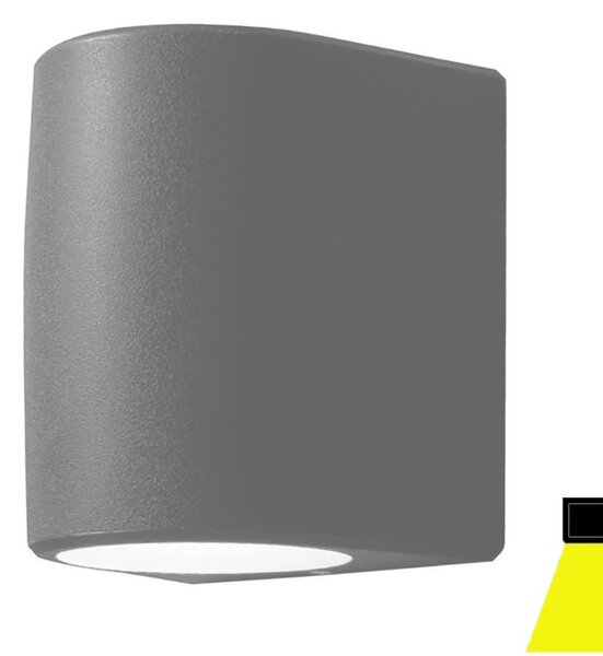 Applique esterno monoemissione top light aosta ag1 gr gx53 led cct ip55 resina - Top Light