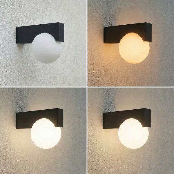 Lampade da esterno Lucande, Vijon, Nero, Alluminio, Moderno