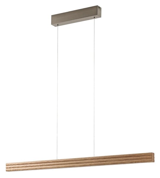 Lampada a sospensione Lucande, Annetta, dimmerabile, Legno, Sala da pranzo, Legno, Moderno