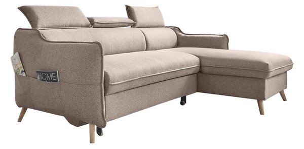 Divano letto angolare beige (angolo destro) Sweet Harmony - Miuform
