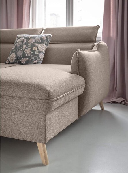 Divano letto angolare beige (angolo destro) Sweet Harmony - Miuform