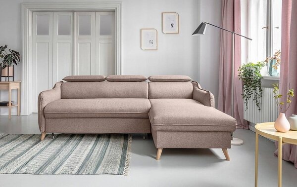 Divano letto angolare beige (angolo destro) Sweet Harmony - Miuform