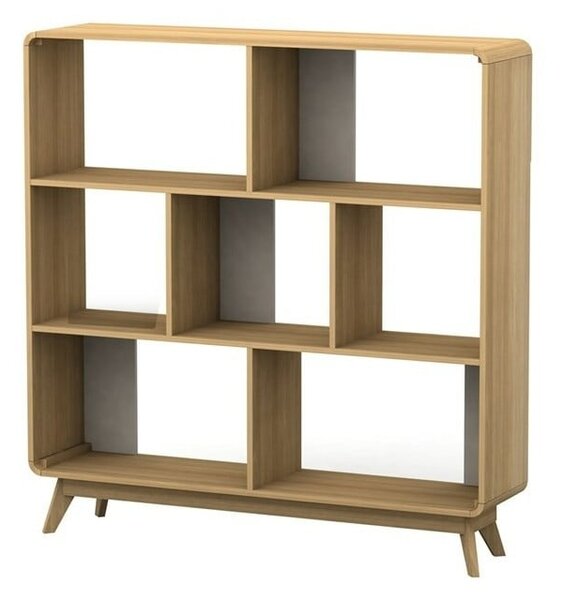Libreria effetto rovere 122x126 cm Caitlin - Støraa