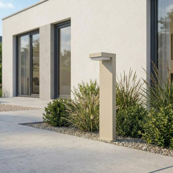Lampade da esterno Lindby, Eleazar, dimmerabile, Beige, Terrazza, Alluminio