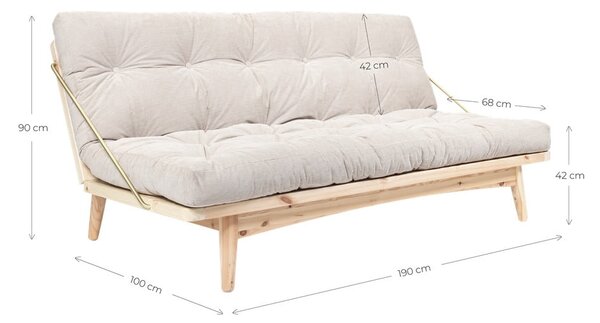 Divano variabile Trasparente/Beige grano Folk - Karup Design