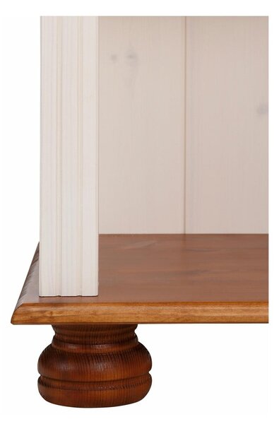 Libreria in legno di pino in colore bianco e naturale 70x181 cm Ella - Støraa