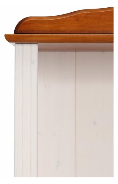 Libreria in legno di pino in colore bianco e naturale 70x181 cm Ella - Støraa