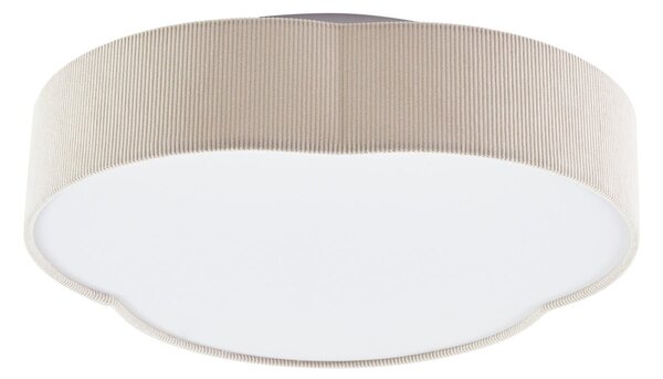 Plafoniera Lindby, Winona, dimmerabile, Beige, Soggiorno, Tessuto / Tessile