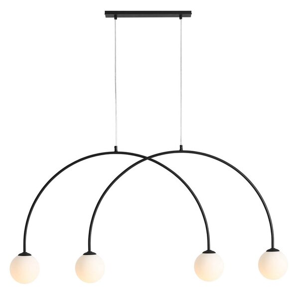 Lampada a sospensione ALDEX, Alison, dimmerabile, Nero, Soggiorno, Metallo, Moderno