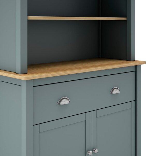 Credenza verde polveroso in pino massiccio 90x180,5x40 cm Misti – Marckeric