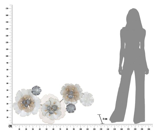 Decorazione da parete in metallo , 119 x 60 cm Flowery - Mauro Ferretti