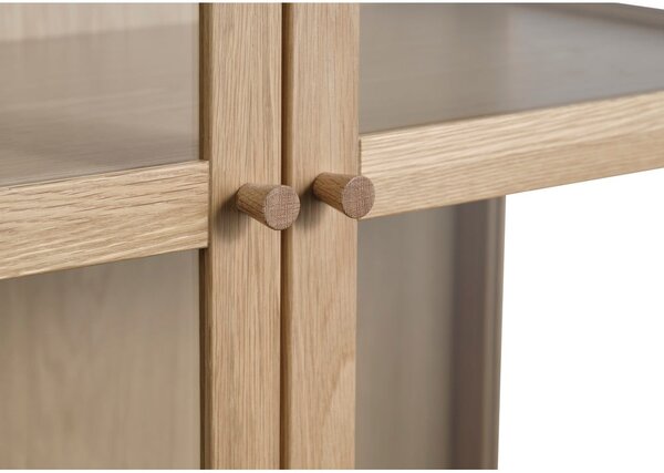 Vetrina in legno di quercia di colore naturale 190x90 cm Elba - Unique Furniture