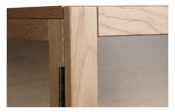 Vetrina in legno di quercia di colore naturale 88x140 cm Elba - Unique Furniture