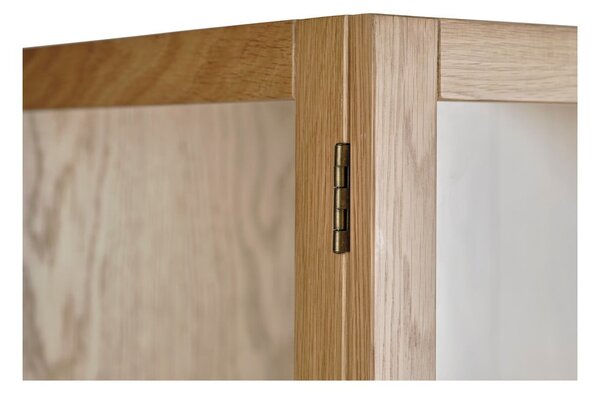 Vetrina in legno di quercia di colore naturale 190x90 cm Elba - Unique Furniture