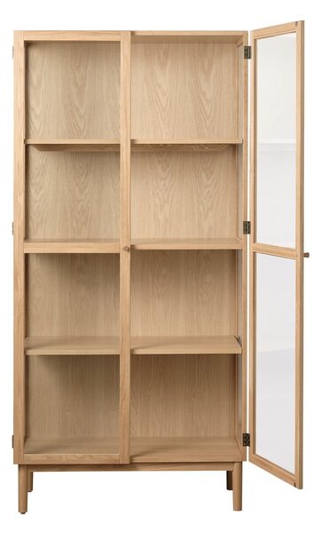 Vetrina in legno di quercia di colore naturale 190x90 cm Elba - Unique Furniture