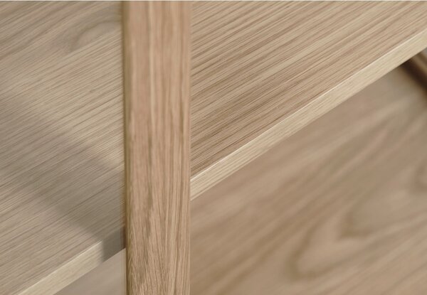 Vetrina in legno di quercia di colore naturale 140x100 cm Elba - Unique Furniture