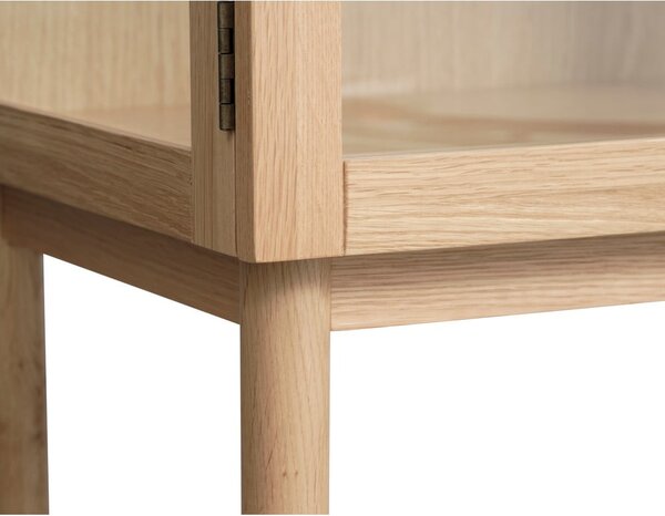 Vetrina in legno di quercia di colore naturale 88x140 cm Elba - Unique Furniture