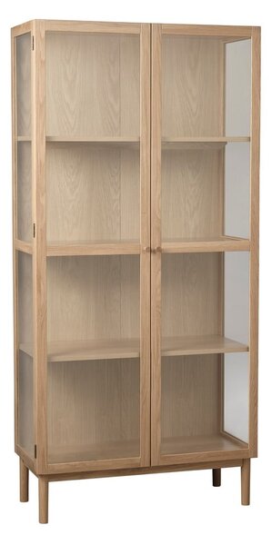 Vetrina in legno di quercia di colore naturale 190x90 cm Elba - Unique Furniture