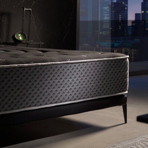 Materasso bifacciale in schiuma media/straordinaria 90x200 cm Premium Black Multizone - Moonia