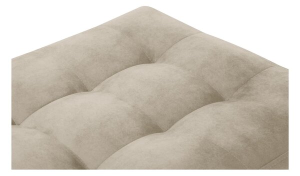 Poggiapiedi in velluto beige Santo - Milo Casa