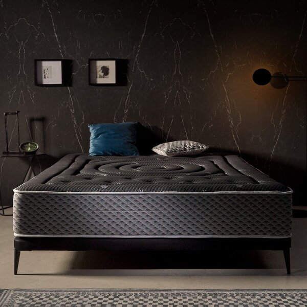 Materasso bifacciale in schiuma media/straordinaria 90x200 cm Premium Black Multizone - Moonia