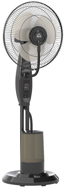 HOMCOM Ventilatore Nebulizzatore con Serbatoio 3.2L, 3 Modalità e 3 Velocità, Oscillazione 70°, Timer, Telecomando | Aosom Italy