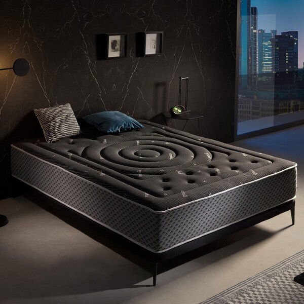 Materasso bifacciale in schiuma media/straordinaria 90x200 cm Premium Black Multizone - Moonia